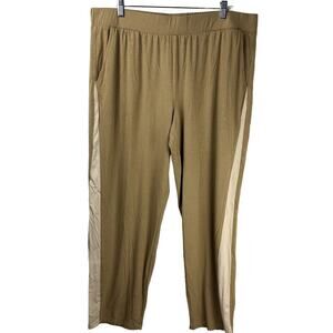 LOGO Lori Goldstein Women Size XL AthleisureWear Comfort LoungeTan Pull On Pant
